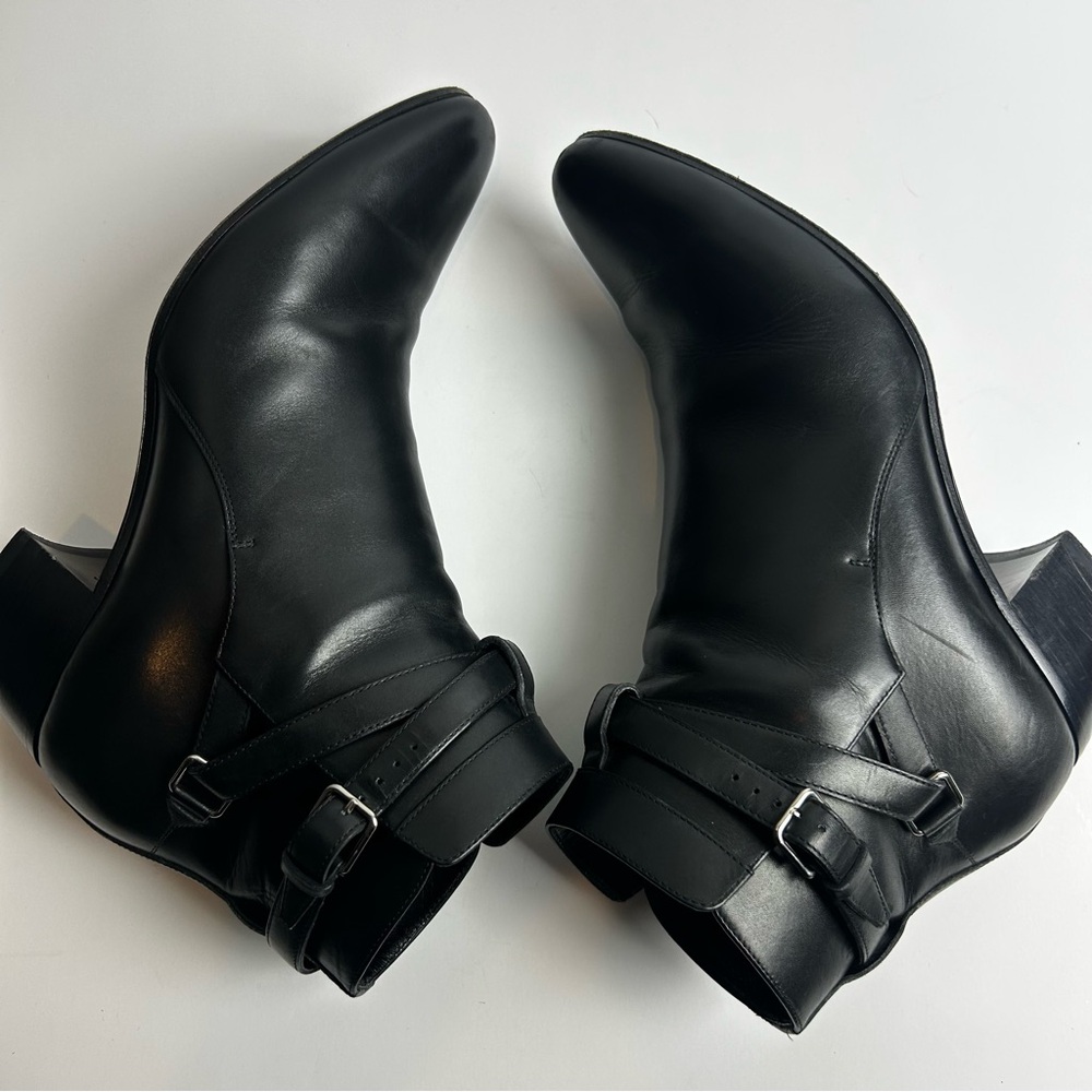 Saint Laurent Paris Black leather Jodhpur ankle boot size: 11 - Picture 9 of 14